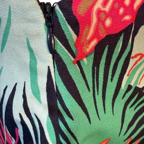 Talbots Womens Skirt Tropical Jungle Botanical Size 6P Stretch Cotton Canvas - Picture 5 of 8